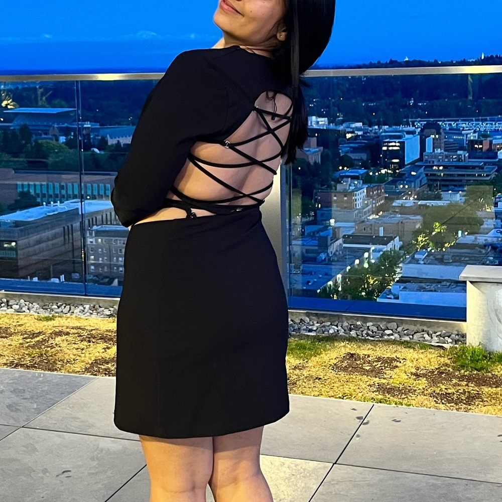 Black cut out Zara dress